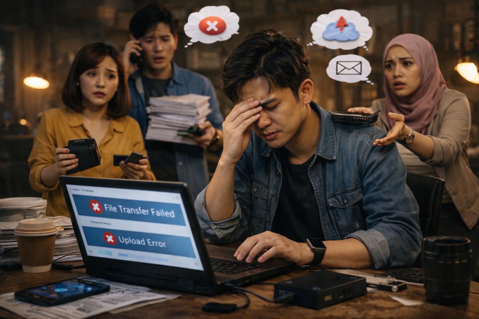 Sulit untuk share data ke tim kerja